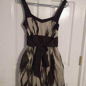Brown design cotton mini dress